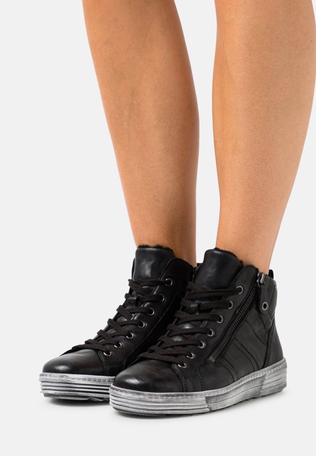 Gabor Black High-Top Trainers