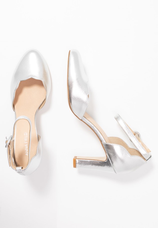 Leather Pumps - High Heels Silver Gabor