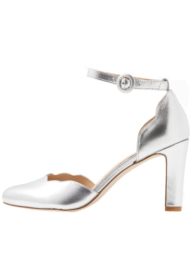 Leather Pumps - High Heels Silver Gabor