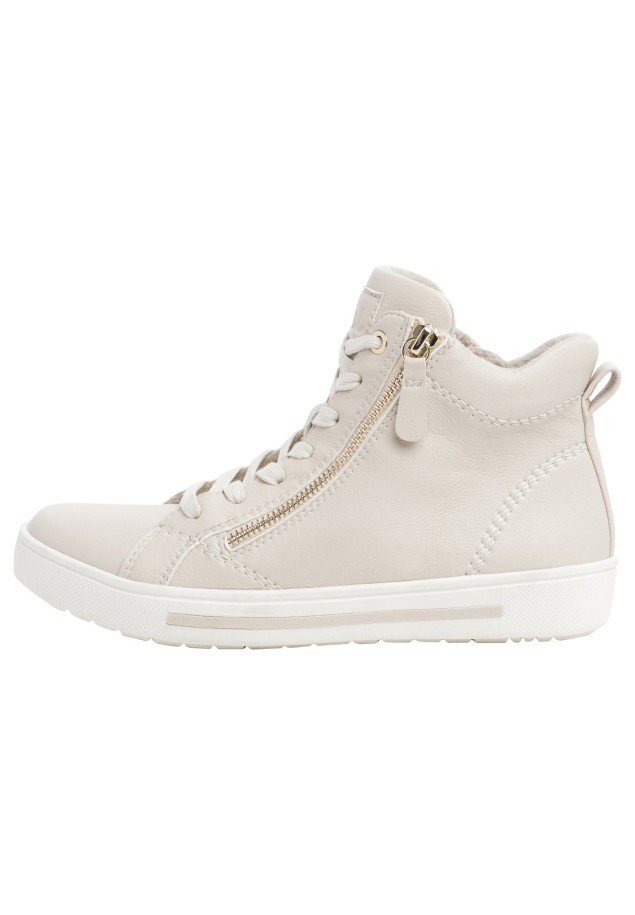 White Gabor High-Top Trainers