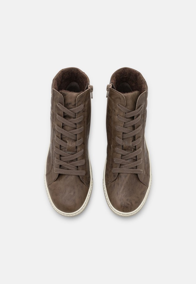 Gabor Dark Brown High-Top Trainers